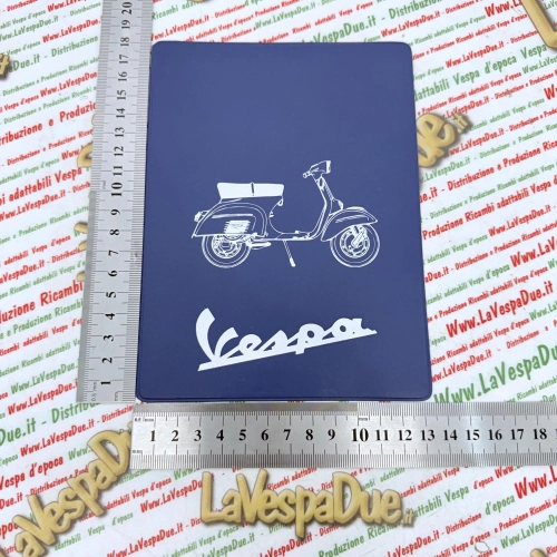 Vintage blaue Dokumentenmappe für VESPA 125 150 160 180 200 GT GTR SPRINT VELOCE TS RALLY GS SS GL