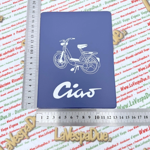 Vintage BLUE document holder for Piaggio mopeds CIAO SI BRAVO BOXER SUPER PORTER GRILLO BOSS TRE document holder