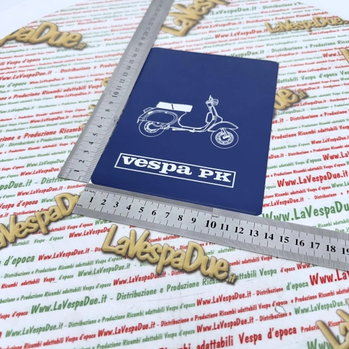 Porte-documents bleu vintage pour Vespa 50 125 PK S XL Rush N FL FL2 HP Automatica Plurimatic