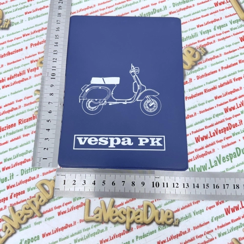 Porte-documents bleu vintage pour Vespa 50 125 PK S XL Rush N FL FL2 HP Automatica Plurimatic