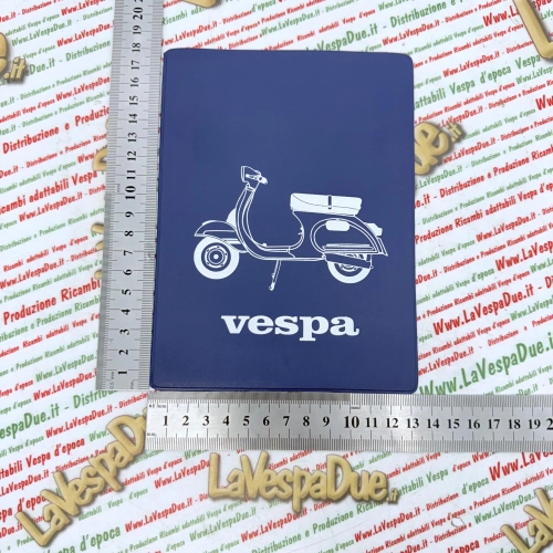 Vintage blaue Dokumententasche für VESPA 125 ET3 PRIMAVERA, ideal für GT, GTR, SPRINT, VELOCE, TS, RALLY, GS, SS, GL und NLR.