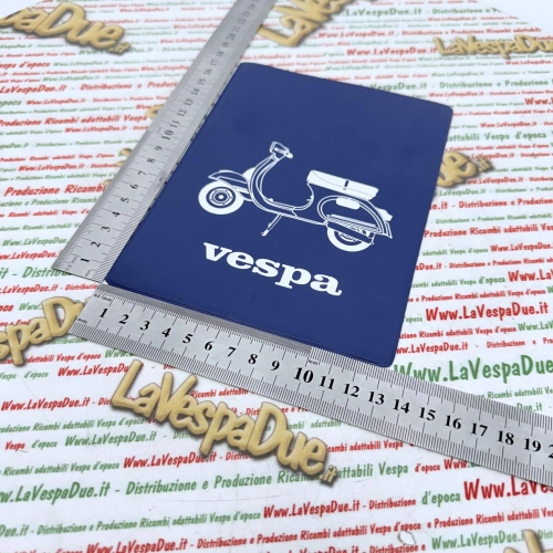Vintage blaue Dokumententasche für VESPA 125 ET3 PRIMAVERA, ideal für GT, GTR, SPRINT, VELOCE, TS, RALLY, GS, SS, GL und NLR.