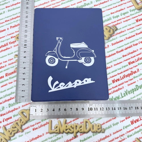 Vintage blauer Dokumentenhalter für VESPA 50 90 125 SPECIAL ETS NLR SS S ELESTART Dokumentenhalter