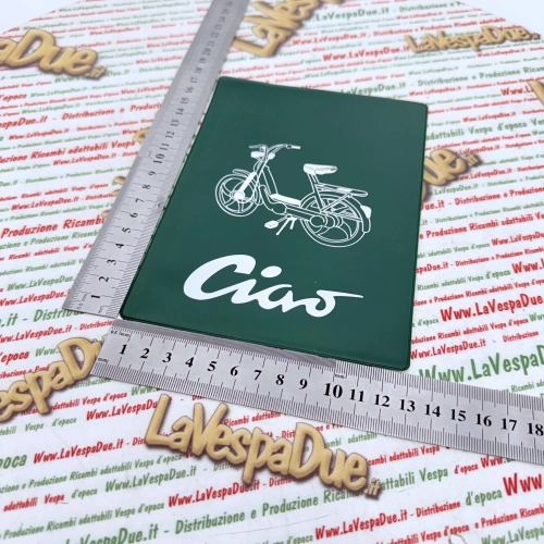 Porte-documents vert vintage pour cyclomoteurs Piaggio CIAO SI BRAVO BOXER SUPER PORTER GRILLO BOSS TRE