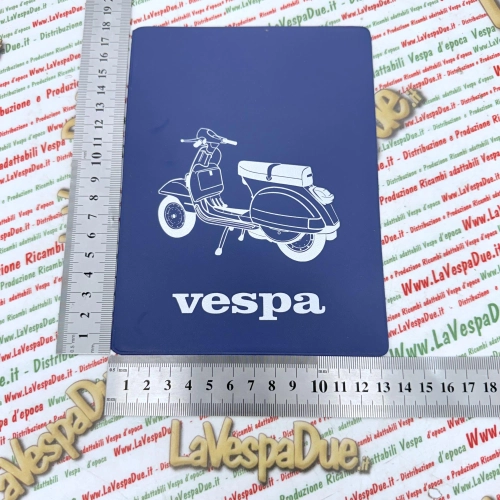 Tasca Porta documenti vintage BLU per VESPA PX PE 80 125 150 200 P E ARCOBALENO T5 MY MILLENNIUM freno a disco portadocumenti
