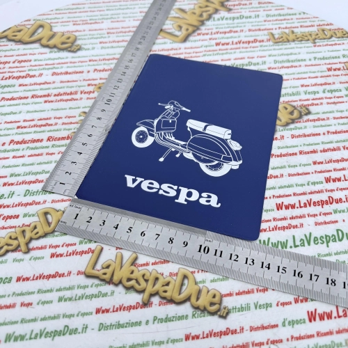 Tasca Porta documenti vintage BLU per VESPA PX PE 80 125 150 200 P E ARCOBALENO T5 MY MILLENNIUM freno a disco portadocumenti