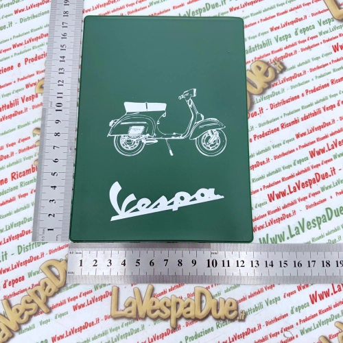 Porte-documents vert vintage pour Vespa 125, 150, 160, 180, 200 GT, GTR, Sprint, Veloce, TS, Rally, GS, SS, GL