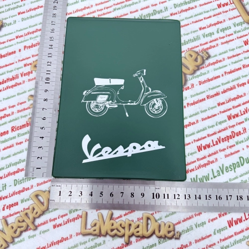 Porte-documents vert vintage pour Vespa 125, 150, 160, 180, 200 GT, GTR, Sprint, Veloce, TS, Rally, GS, SS, GL