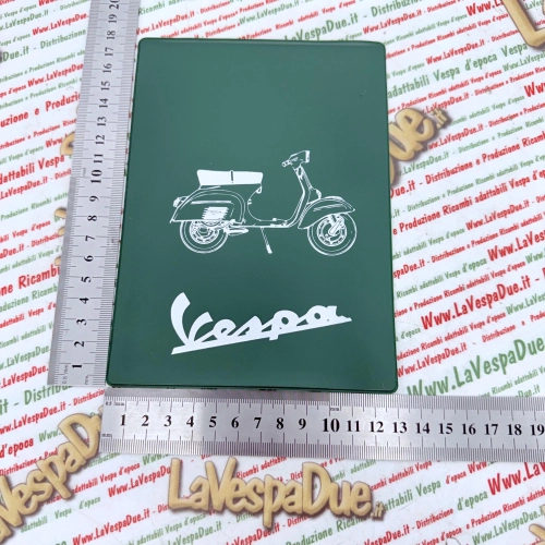 Porte-documents vert vintage pour Vespa 125, 150, 160, 180, 200 GT, GTR, Sprint, Veloce, TS, Rally, GS, SS, GL