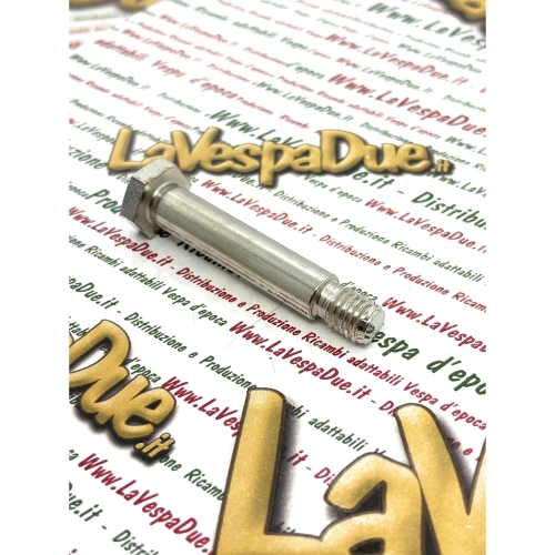Nickel-plated bolt for fixing the lower front shock absorber VESPA 125 V30T V31T V32T V33T Italian product