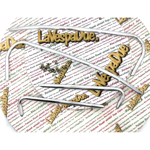 Juego de embellecedores de aluminio para guardabarros y paneles laterales VESPA 160 GS VSB1T con tornillos, producto italiano ro 093338