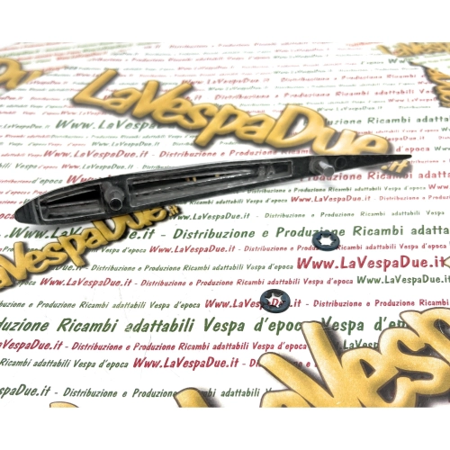 Emblem für VESPA 50 NLR 90 125 150 NUOVA PRIMAVERA ET3 SUPER (Baujahre 1966–1992), kleine Ausführung, Aluminiumemblem mit Stiften und Befestigungsgummis (Art.-Nr. 1500705), italienisches Produkt