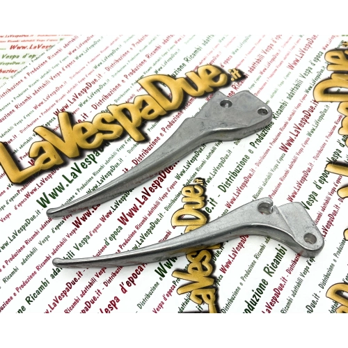 Paire de leviers de frein et d'embrayage pour VESPA 98 125 V1T à V15T V30T à V33T VU1T APE 125 A1T A15T 150 AB1 AB2T HOFFMANN HA ACMA en aluminium mat, phare bas, levier de vitesse et jours fériés romains