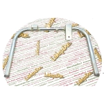Support central pour VESPA 80 125 150 200 PX PE première série en métal Ø 20 mm, livré avec embouts de renfort et traitement de zingage