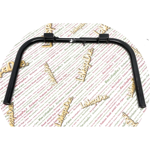 Central stand for VESPA 125 150 180 200 VNL2T VNL3T VLB1 VLB2 VSD1 VSE1 in metal Ø 20 mm with welded bottoms painted black height 26 mm with spring hook lever towards the left side