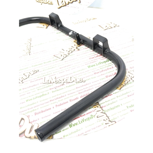 Central stand for VESPA 125 150 180 200 VNL2T VNL3T VLB1 VLB2 VSD1 VSE1 in metal Ø 20 mm with welded bottoms painted black height 26 mm with spring hook lever towards the left side