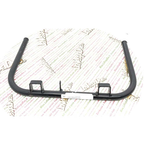 Central stand for VESPA 125 150 180 200 VNL2T VNL3T VLB1 VLB2 VSD1 VSE1 in metal Ø 20 mm with welded bottoms painted black height 26 mm with spring hook lever towards the left side
