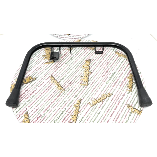 Béquille centrale pour VESPA 80 125 150 200 PX PE ARCOBALENO en métal Ø 22 mm, fournie avec embouts de renfort et patins peints en noir.