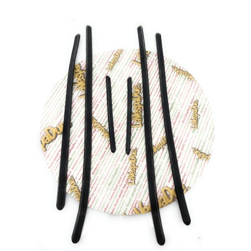 Set of 6 rubber strips for footboards for VESPA 50 N up to frame V5A1T > 25000 with 11 holes on the longest strip, Italian product