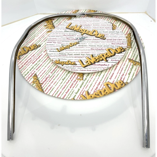 2-piece chromed steel shield edge for VESPA 125 VNA1T VNA2T VNB1T VNB2T 150 VBA1T VBB1T VBB2T GL VLA1T tubular with screws right and left side stock bottom