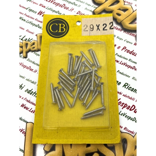 Packung mit 2,9 x 22 mm selbstschneidenden Schrauben für VESPA APE und LAMBRETTA, Schlitzkopf aus Edelstahl, verschiedene Anwendungen