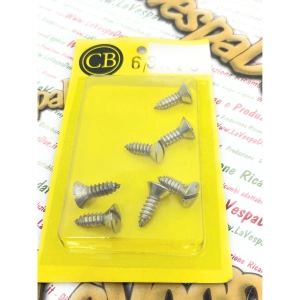 Packung mit 6,3 x 19 mm selbstschneidenden Schrauben für VESPA APE und LAMBRETTA, Schlitzkopf aus Edelstahl, verschiedene Anwendungen