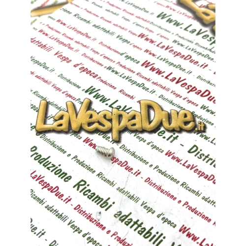 Vernickelte Niete Ø 3,5 x 8 mm, übergroße Schlossabdeckung, VESPA 50 90 125 150 180 200 NLR SS SUPER SPORT TS RALLY GT SPRINT GL APE PIAGGIO CIAO, Niete mit Rundkopf-Selbstschneidhammer zur Befestigung der Zunge ro 152099