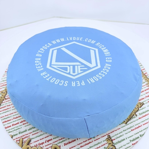 Spare wheel cover in light blue fabric for VESPA 50 80 90 125 150 160 180 200 PX SPECIAL ET3 GT GL SPRINT APE LAMBRETTA adaptable to 8" 9" 10" wheels in anti-scratch bi-elastic fabric, adherent protection sock wheel cover rim