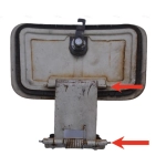 Rear door and hinge fixing axis for glove compartment for VESPA 160 GS first series VSB1T steel hinge pin ro 057643