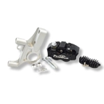 Sistema de frenado delantero PINASCO 26280110 con pinza radial de 4 pistones, color de pinza negro, soporte gris para VESPA PX 125 150 200 PE COSA ETS 50 PK HP XL LML STAR
