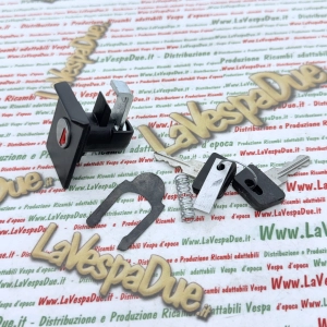Black top box lock for VESPA PX 125 150 200 ARCOBALENO disc brake complete with spring and plate