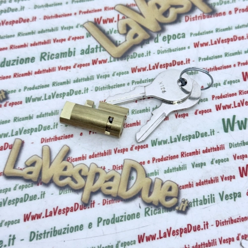 Antivol de direction avec clé type NEIMANN pour VESPA 50 NLR SPECIAL 90 125 150 160 180 GT GS SUPER PRIMAVERA SPRINT GTR, guide court 4 mm, référence 120328