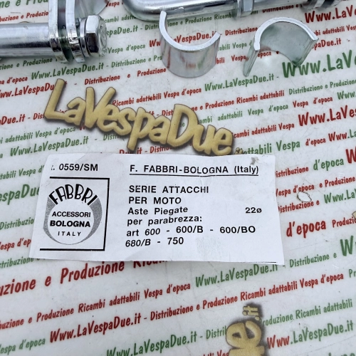 Supports de pare-brise pour guidon tubulaire de moto Vespa Lambretta Ciao, phare bas, VM VN VL 98 125 150, FABBRI 0559/SM