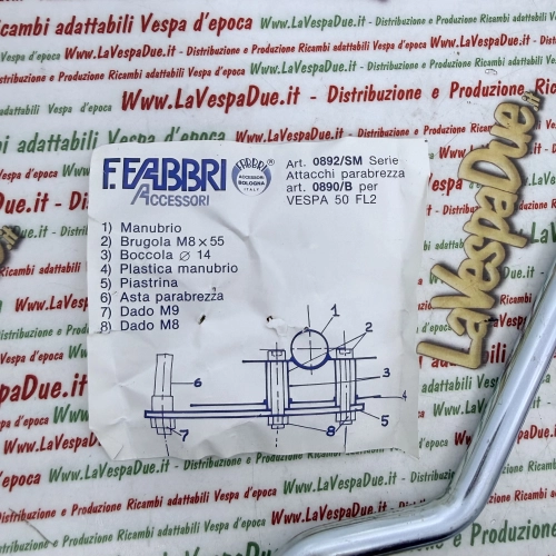 Supports de pare-brise Vespa 50 125 CV V FL FABBRI 0892/SM
