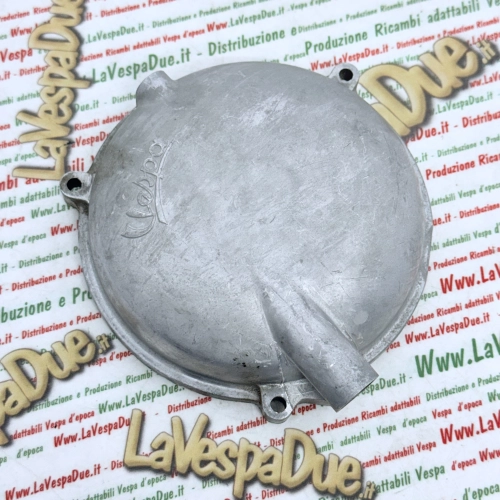 Tapa de la carcasa del embrague para VESPA 125 VU1T U VM1 VM2 VN1 VN2 150 VL1 VL2 VL3 VGL1T VB1T VESPA ACMA en aluminio con grabado de la inscripción VESPA