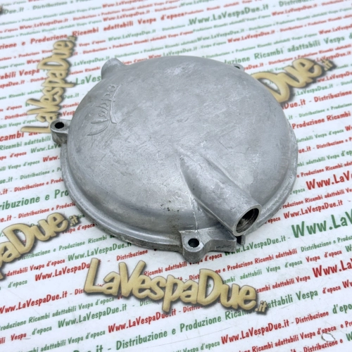 Tapa de la carcasa del embrague para VESPA 125 VU1T U VM1 VM2 VN1 VN2 150 VL1 VL2 VL3 VGL1T VB1T VESPA ACMA en aluminio con grabado de la inscripción VESPA
