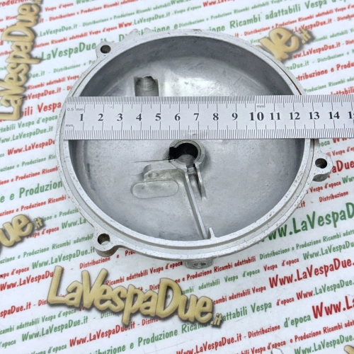 Tapa de la carcasa del embrague para VESPA 125 VU1T U VM1 VM2 VN1 VN2 150 VL1 VL2 VL3 VGL1T VB1T VESPA ACMA en aluminio con grabado de la inscripción VESPA
