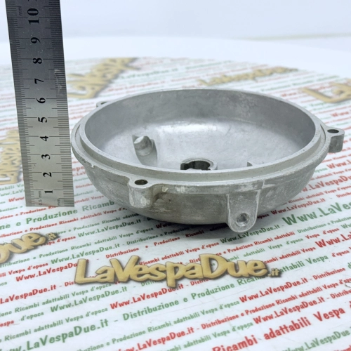 Tapa de la carcasa del embrague para VESPA 125 VU1T U VM1 VM2 VN1 VN2 150 VL1 VL2 VL3 VGL1T VB1T VESPA ACMA en aluminio con grabado de la inscripción VESPA