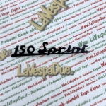 Targhetta scritta posteriore blu notte per VESPA 150 SPRINT VLB1T in alluminio anodizzato con 4 pioli di fissaggio interasse 39 32 40 mm prodotto italiano