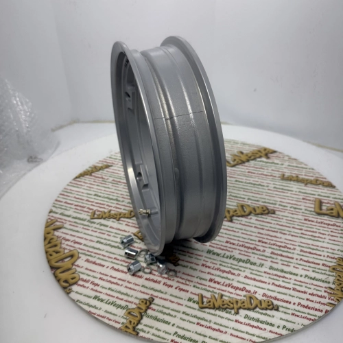 Metallisch graue Tubeless-Felge, Daisy-Modell, für VESPA 50 125 150 200 SPECIAL PRIMAVERAS ET3 ELESTART PX PE SPRINT T5 etc....