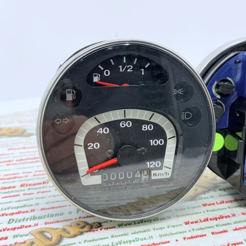 Kilometerzähler VESPA PX PE MY MILLENNIUM 125 150 200 120 km/h Adapter ro 583074 Schwarzer Regenbogen mit Chromrahmen
