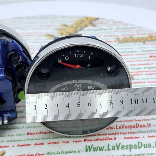 Compteur kilométrique LVDUE VESPA PX PE MY MILLENNIUM 125 150 200 120 km/h adaptateur ro 583074 Noir arc-en-ciel avec cadre chromé