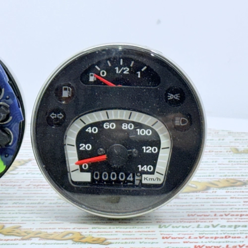 Compteur kilométrique VESPA PX PE MY MILLENNIUM 125 150 200 140 km/h adaptateur ro 583074 Noir arc-en-ciel avec cadre chromé