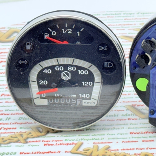Kilometerzähler LVDUE VESPA PX PE MY MILLENNIUM 125 150 200 140 km/h Adapter ro 583074 Schwarzer Regenbogen mit Chromrahmen