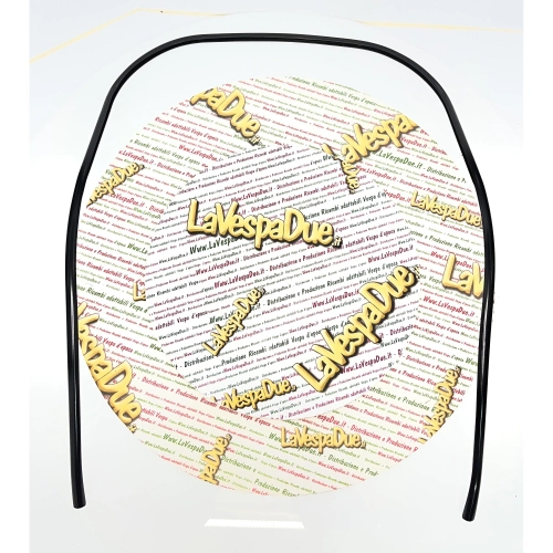 Bordure de protection en aluminium peint en noir semi-brillant pour VESPA 50 90 125 NLR SPECIAL PRIMAVERA ET3 ro 070416