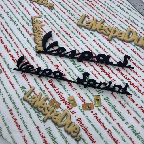 Jeu de 2 plaques d'immatriculation bleu nuit pour VESPA 150 SPRINT VLB1T 52001> VLB2T 50001> en aluminium anodisé, avant et arrière, produit italien