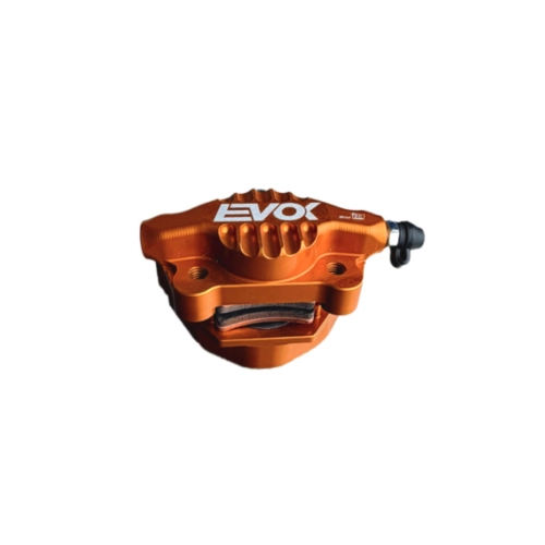 Étrier de frein avant orange EVOK IRON BRAKE P34 pour Vespa PX, compatible avec les modèles VESPA PX 125, 150 et 200 (année-modèle 1998).