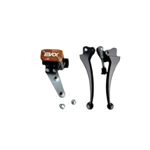 Kit de bomba de freno hidráulico delantero EVOK IRON P11 negro y naranja para VESPA PX