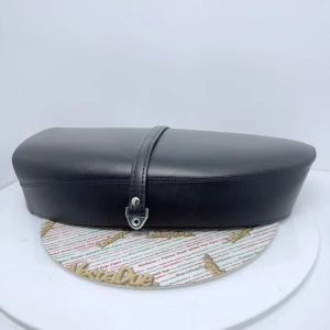 Funda de asiento azul oscuro sin cuadros, tipo rígido con protección interna de goma para VESPA PX PE 125 150 200 primera serie.