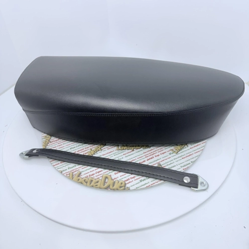 Funda de asiento azul oscuro sin cuadros, tipo rígido con protección interna de goma para VESPA PX PE 125 150 200 primera serie.